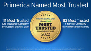 Primerica Recognized as #1 Most Trusted Life Insurance Company and #3 Most Trusted Financial Company by Investor’s Business Daily